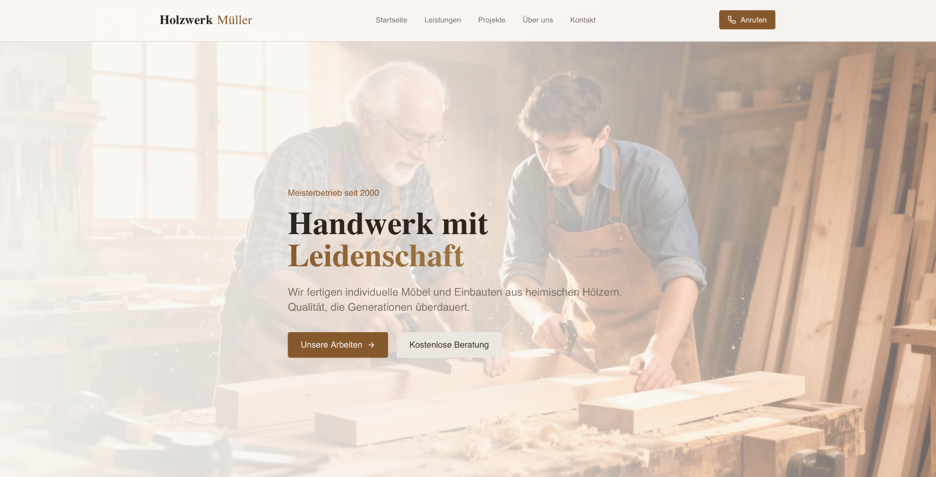 Holzwerk Müller — Startseite