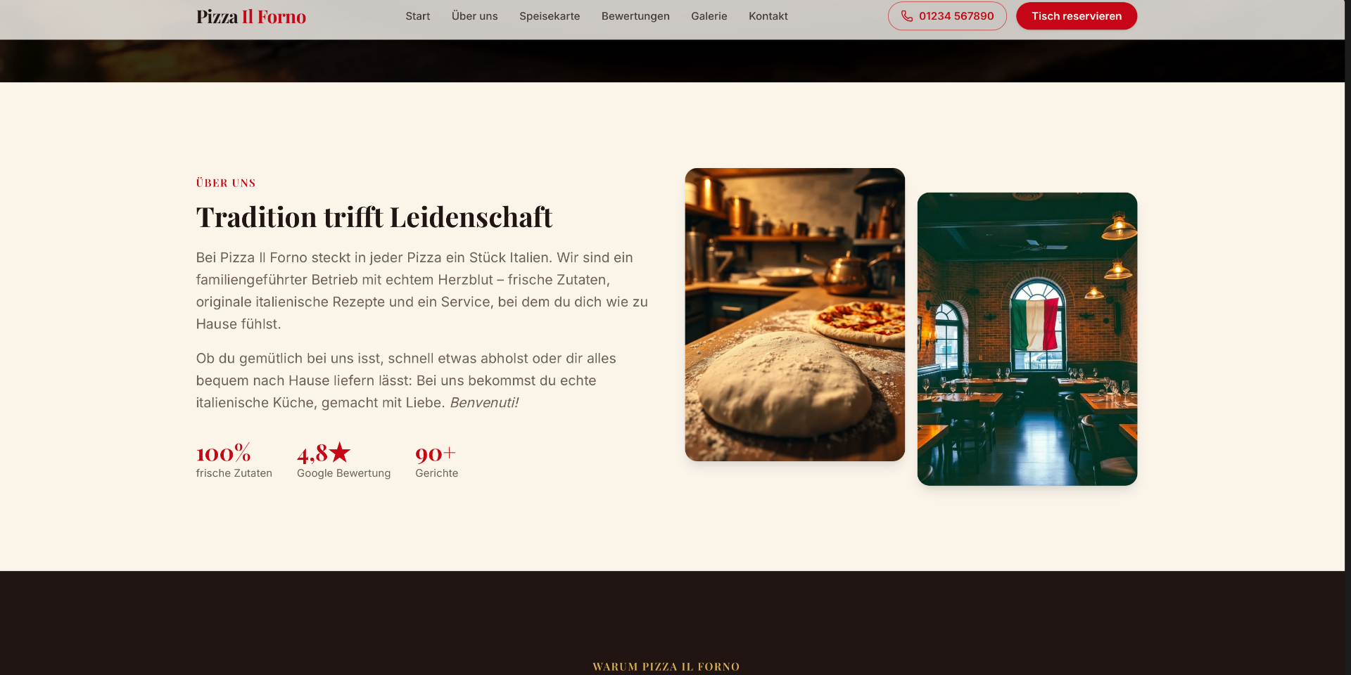 Pizza Il Forno — Über uns