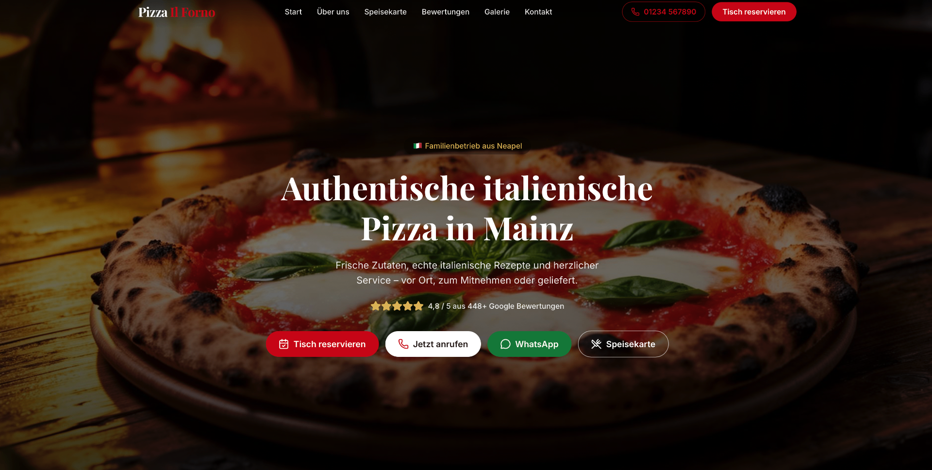 Pizza Il Forno — Startseite